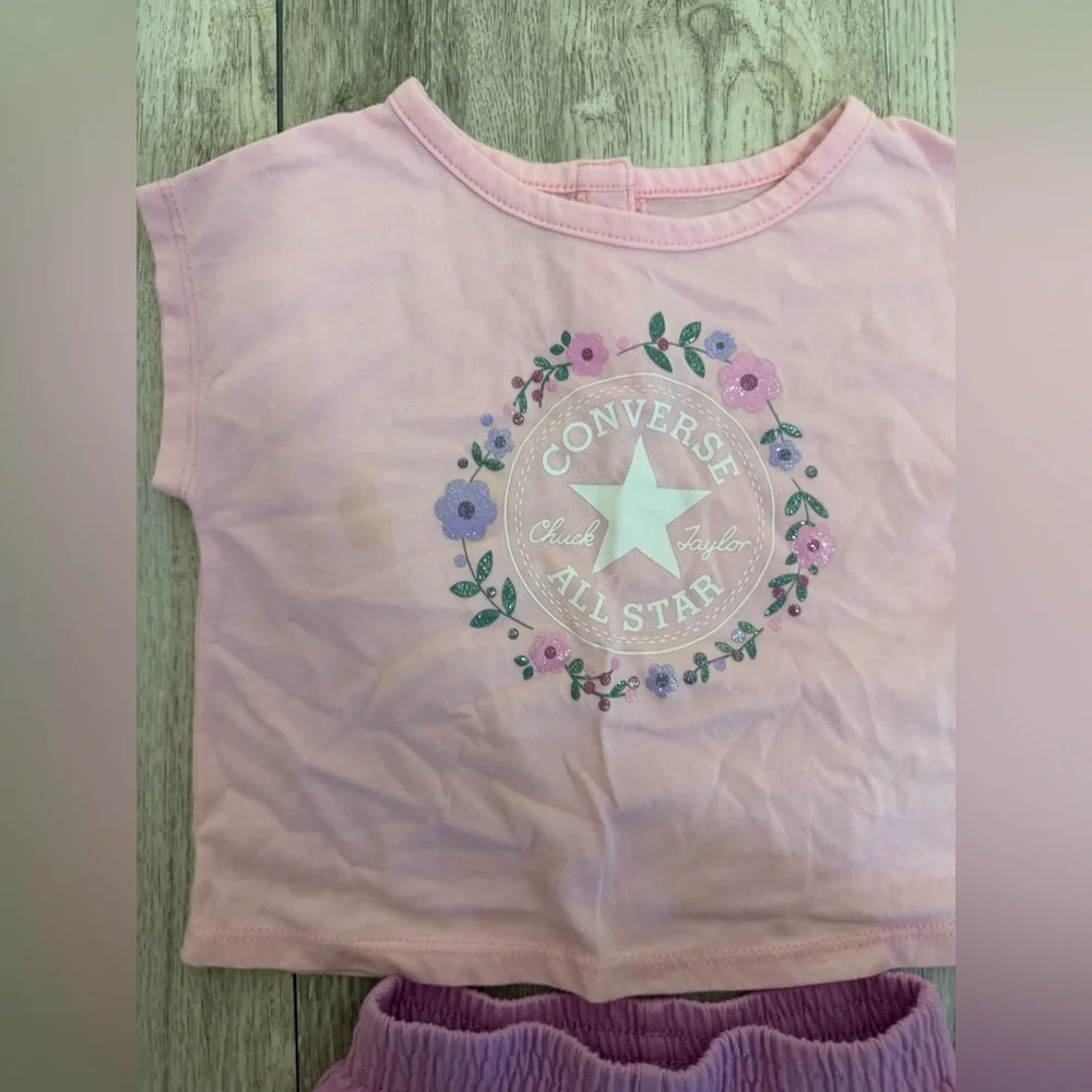 Converse Pink and purple Toddler Outfit